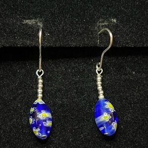 FAS 925 Millefiori Glass Earrings